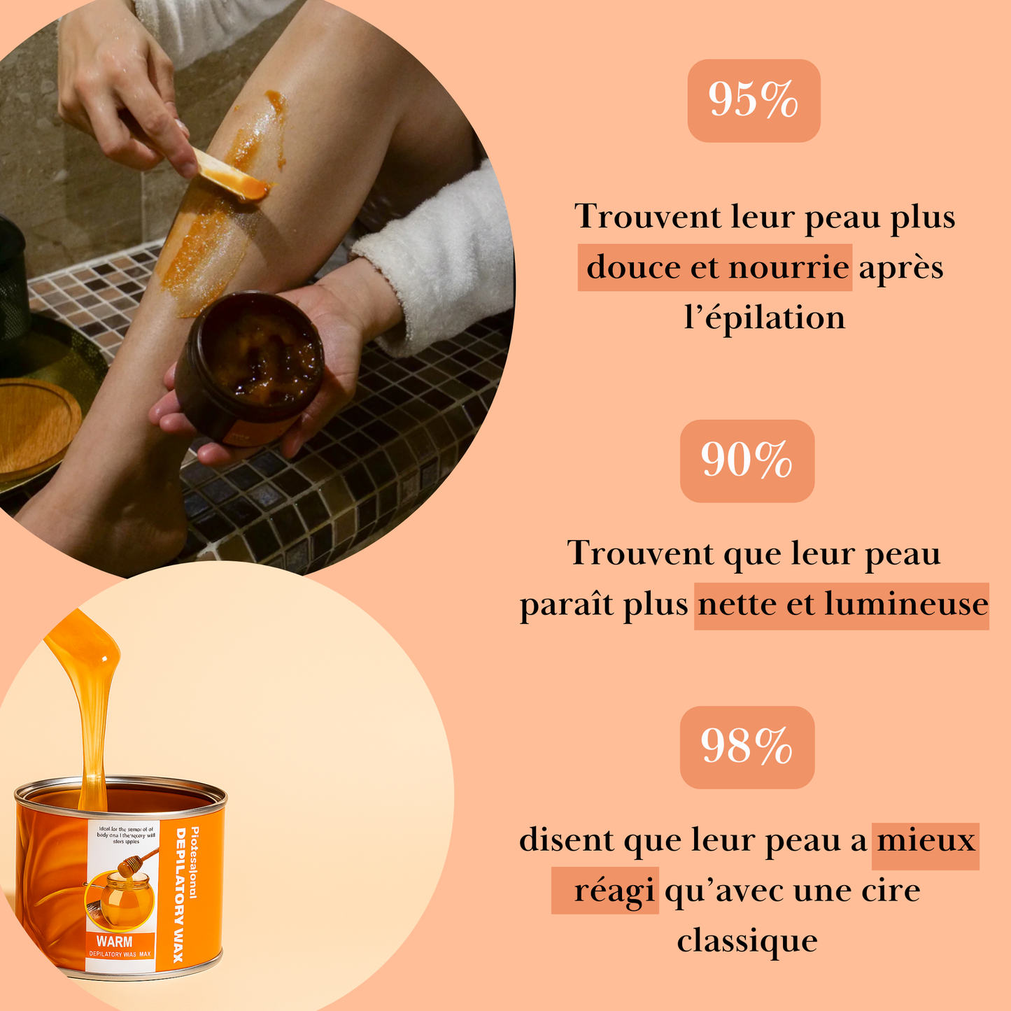 Kit de cire premium