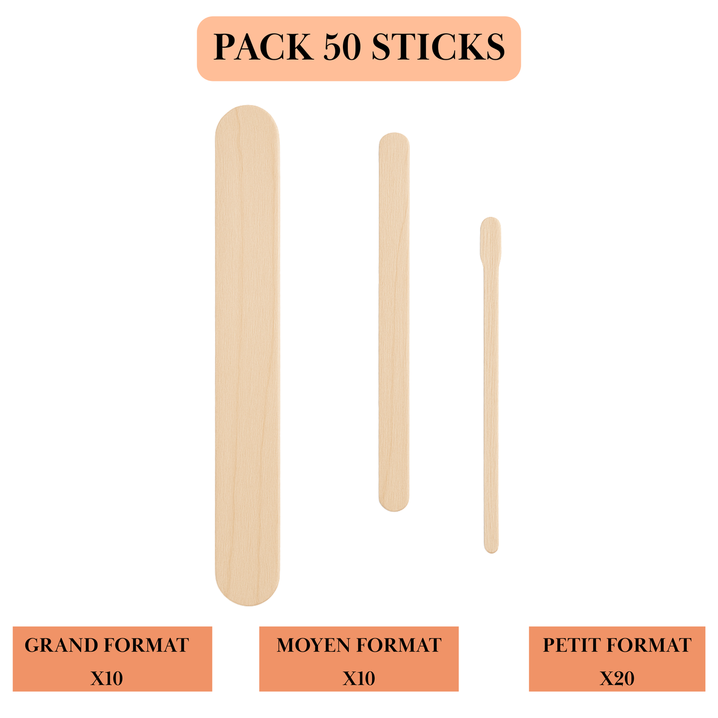 50 Spatules en bois